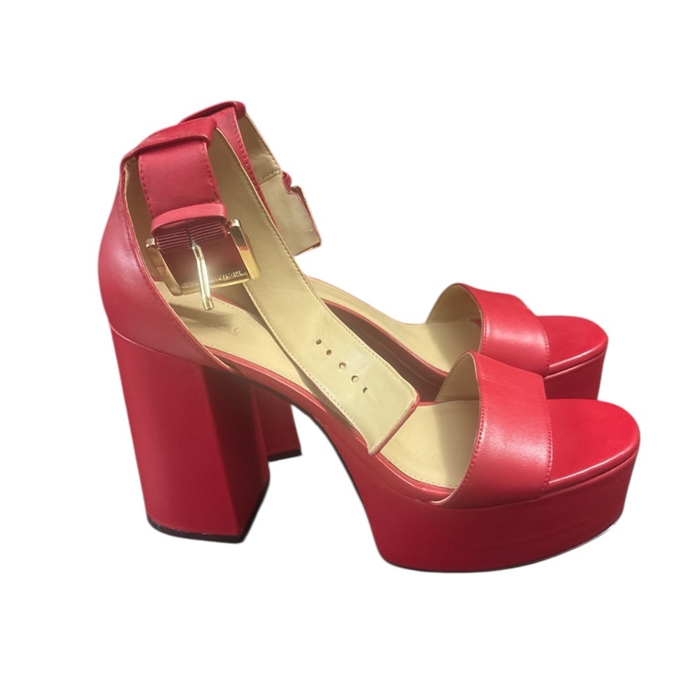 Michael Kors Collection Red Platform Sandals With… - image 2